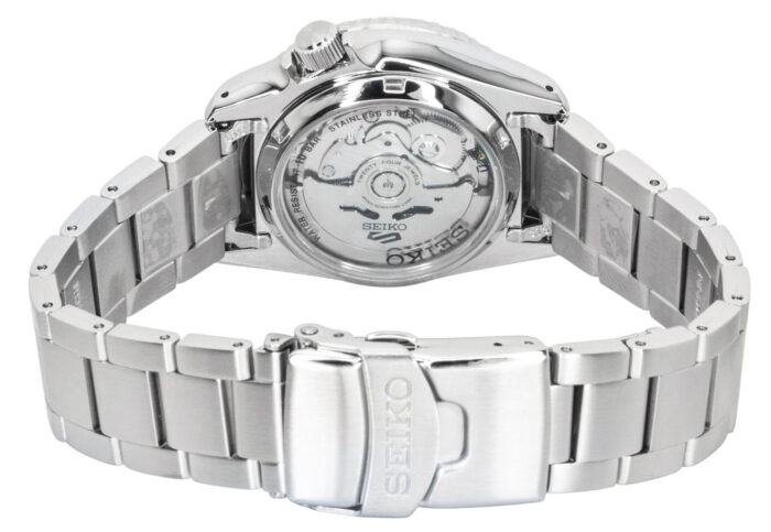 Seiko 5 Sports SKX Street Stonewash Black Dial Silver Steel Strap Watch for Men - SRPL79K1 - Image 5